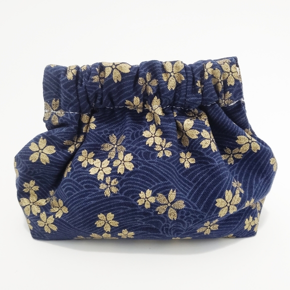 Japanese Coin Purse Pouch Wallet Blossom Blue - Picture 2 of 4